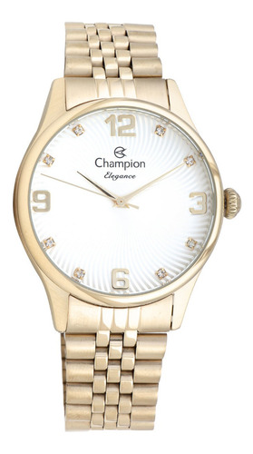 Relógio Champion Feminino Dourado Cn25716h Cor do fundo Branco