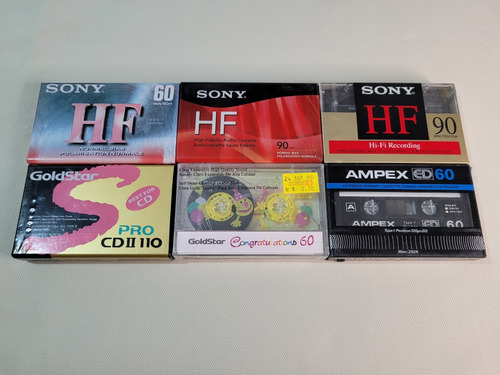 Sony Hf Goldstar Ampex Audiocassette Lote