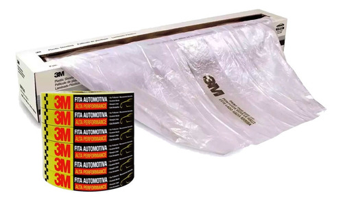 Kit 1 Isolamento Pintura Automotiva 4m X 80m + 5 Fitas Crepe