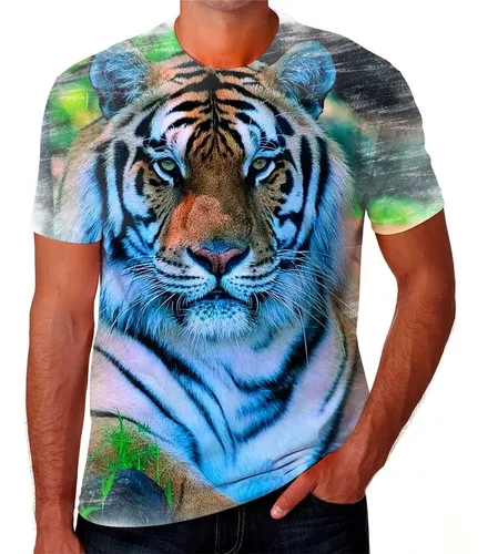 Camisa Camiseta Envio Rápido Tigre Felino Animal Poder 11