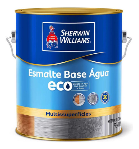 Esmalte Base Agua Eco Metalatex Acetinado Branco 0,9l
