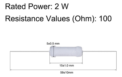 Ta 30 Unidades, 2 W, Resistencia 100 R ± 5% De Tolerancia