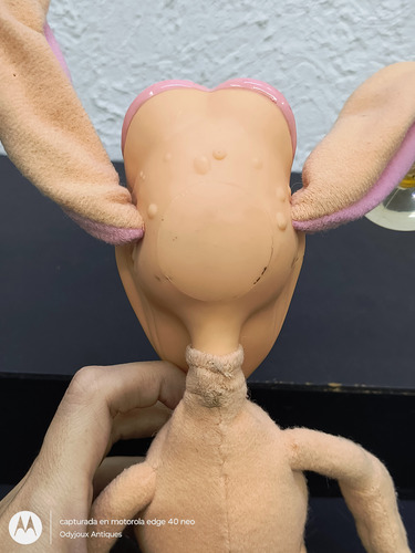 Peluche Ren & Stimpy Nickelodeon Mattel 1992 Chihuahua Retro Beige (Usado)