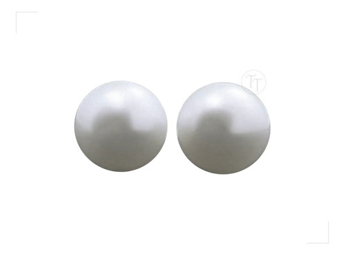 Aretes Perla Natural 9 Mm Plata Italiana Esterlina 925