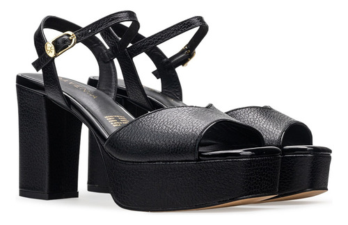 Zapatillas De Tacón Davenia De Piel Sandalia De Dama Daniela