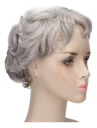 Peluca Sintética Para Mujer, Corta, Rizada, Para Cosplay