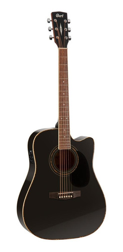 Imagen 1 de 2 de Guitarra Electroacústica Cort Standard AD880CE para diestros black