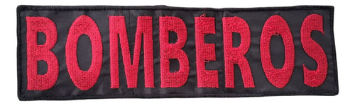 Parche Espalda Bordado Bomberos Con Abrojo/velcro Rojo Bordado