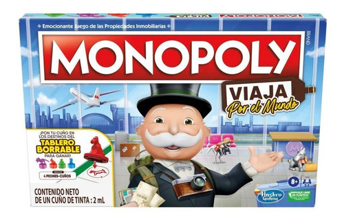 Juego De Mesa Monopoly Vuelta Al Mundo Hasbro Original Amv