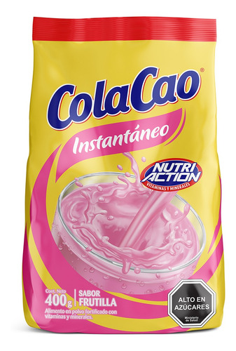 Saborizante Leche Cola Cao Frutilla Nutri Action 400gr