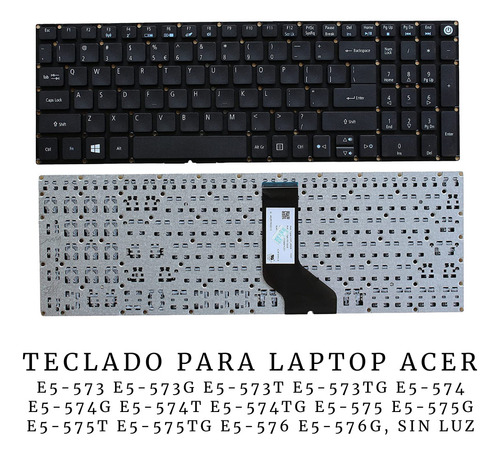 Teclado Laptop Acer E5-575t E5-575tg E5-576 E5-576g E15 Ingl