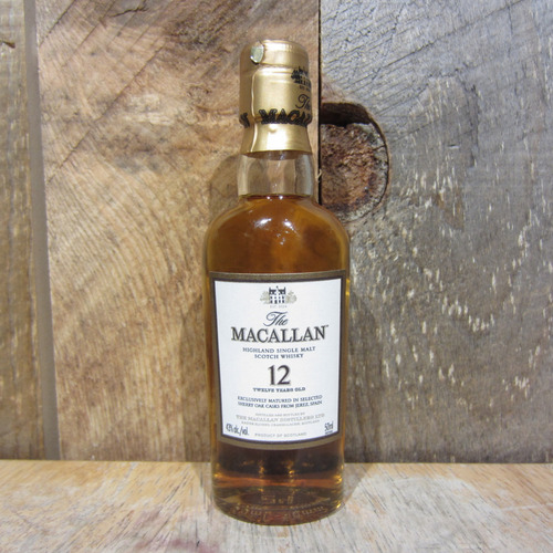 Whisky Macallan Sherry Oak Cask 12 Anos 50ml 40% Miniatura