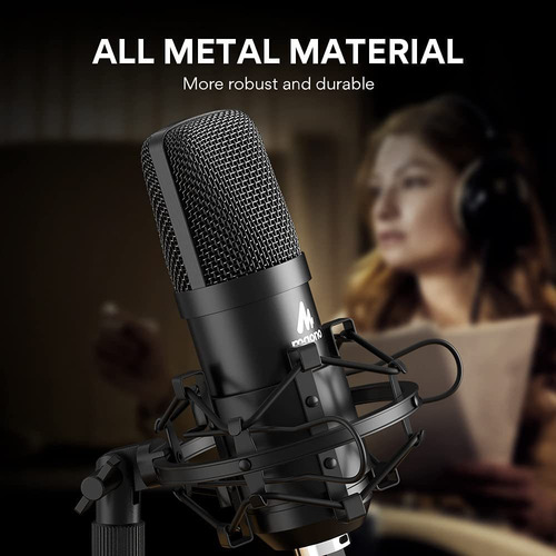 Kit De Micrófono Usb 192 Khz/24 Bit Maono Au-a04t Condensado