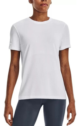 Playera Fitness Under Armour Seamless Stride Blanco Mujer 13