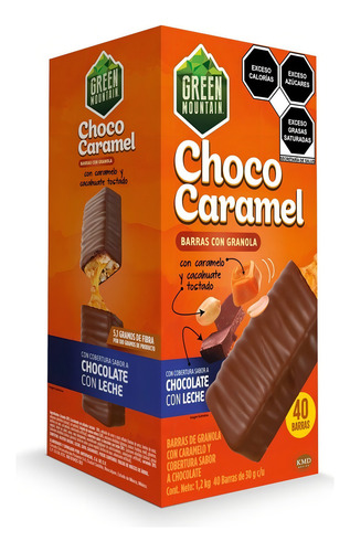 Barra Choco Caramel De Green Mountain® Caja De 1.2 Kg Con 40