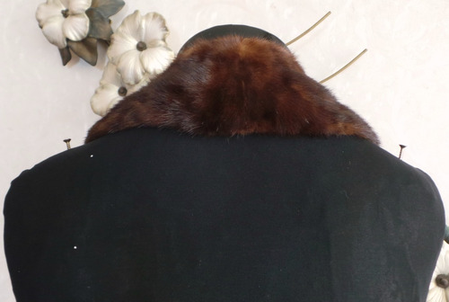 Cuello Piel De Vison Cafe Para Poner En Chaqueta O Chaleca (Usado)