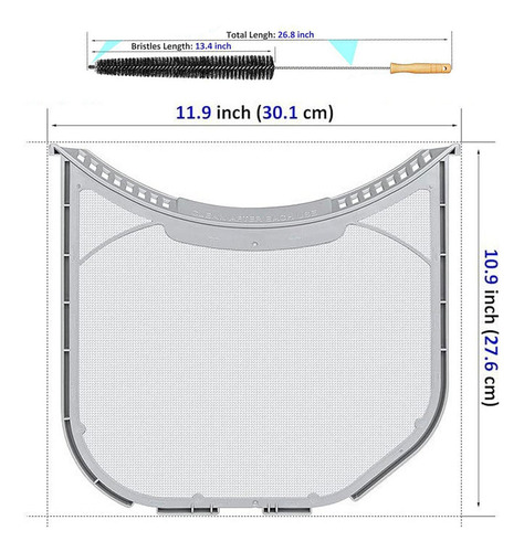 Filtro De Pelusa Para Secadora Compatible Con Adq566564