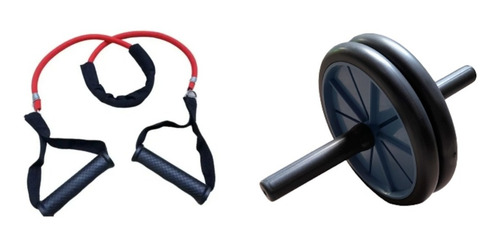 Imagen 1 de 8 de Kit Banda Reforzada + Rueda Simple Entrenamiento Fitness