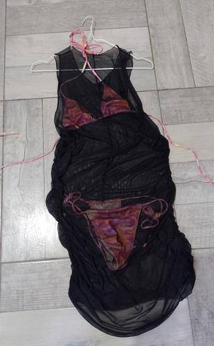 Vestido Transparente De Tul Para Usar Arriba De La Bikini 