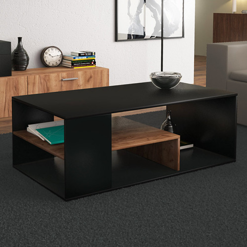 Mesa Ratona Moderna Minimalista Negra Living