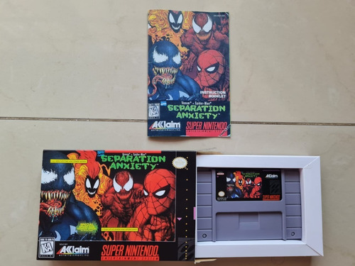 Spiderman Separation Anxiety Rpro, Caja Y Manual Rpro Snes (Usado)