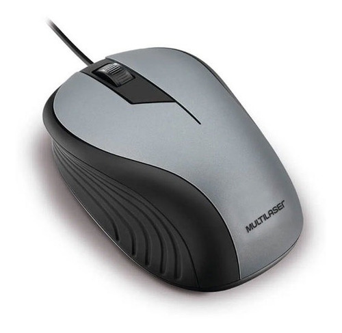 Mouse Engomado Óptico Usb Multilaser Mo225 Plata