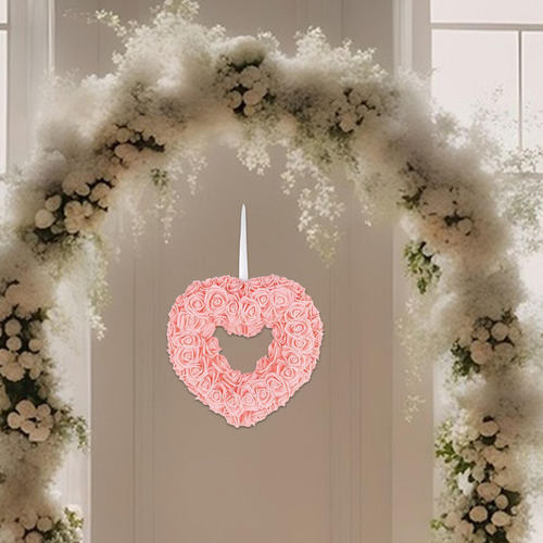 Corona De Flores En Forma De Corazón Decoración De Coronas D