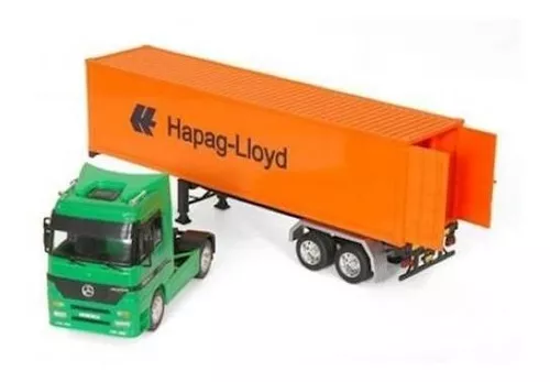 Miniatura Caminhão Carreta Mercedes Actros 4x2 1:32 Welly