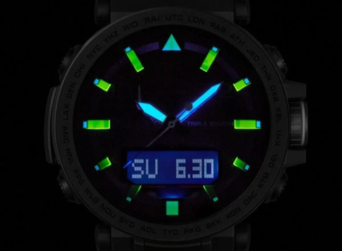 Reloj Casio Pro Tek Prg-650y Negro Silicona Negro Plata Negro