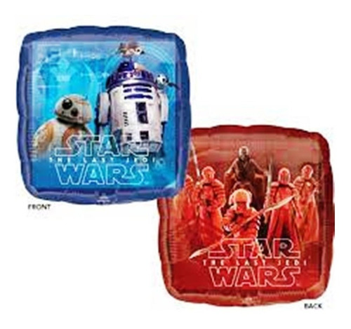 4 Globos Star Wars Met 18in Fiesta The Last Jedi Hx Bb8 R2d2