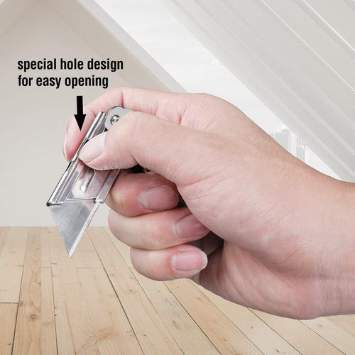 Cutter De Bolsillo Plegable + 3 Hojas De Repuesto | Workpro