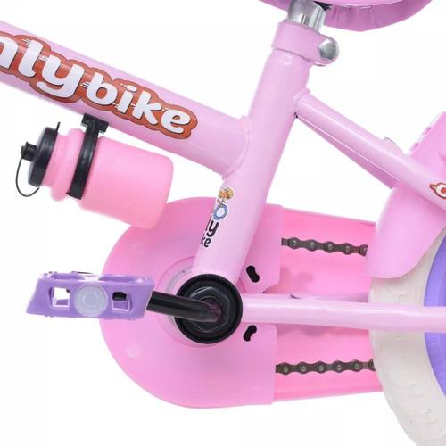 Bicicleta Infantil Aro 12 Com Rodinhas 2 A 6 Anos Bike Rosa Menina Com Rodinhas Freio E Regulagem Premium Brinquedo Presente Onlybike