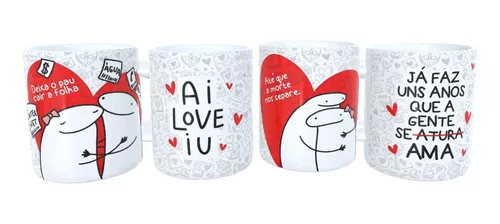 Caneca Personalizada Meme Flork Dia dos Namorados