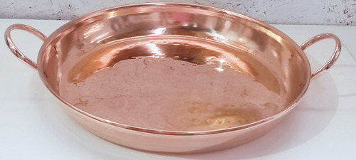 Imagen 3 de 3 de Paellera De Cobre Grande Diámetro : 43 Cm Alto 7 Cm Paella