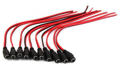 2x 5.5 * 2.1 Cable Dc Rojo Adaptador Negro Línea De