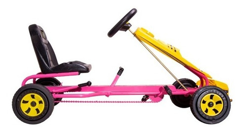 Carrito Montable A Pedales Go Kart Leon Niñas Rosa Mod. 2020