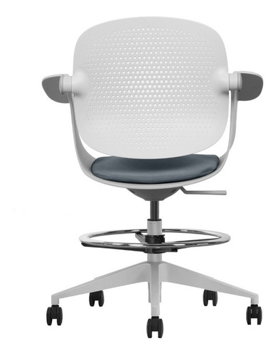 Silla Gris Alta Ergonómica Cajero Vigo Modelo Atlantis-c