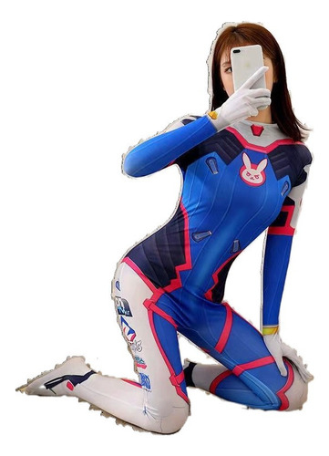 Overwatch Dva Traje De Cosplay, Juego Anime Cosplay Onesie 1