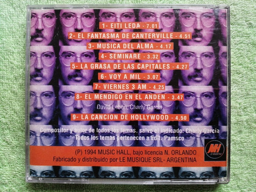 Imagen 3 de 3 de Eam Cd Charly Garcia El Fantasma De Canterville 1993 Exitos