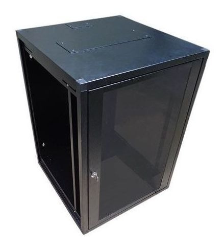 Imagem 1 de 1 de Mini Rack 12u X 570mm Preto Texturizado 9011 - Switch Rede