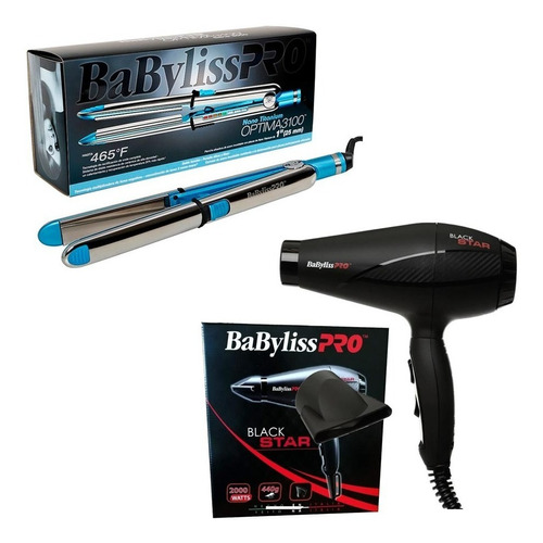 Secador De Pelo Babyliss + Plancha Optima Profesional