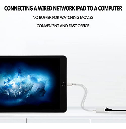 Adaptador De Red Ethernet Lan Rj45 A Lightning Con Puerto De