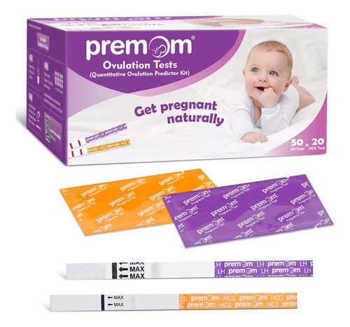 Premom Kit De Prueba De Ovulacin Y Embarazo: 50 Tiras De Ovu