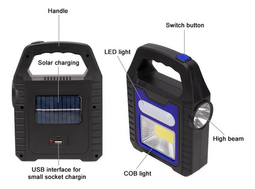Para Luz Solar Portátil Para Acampar /