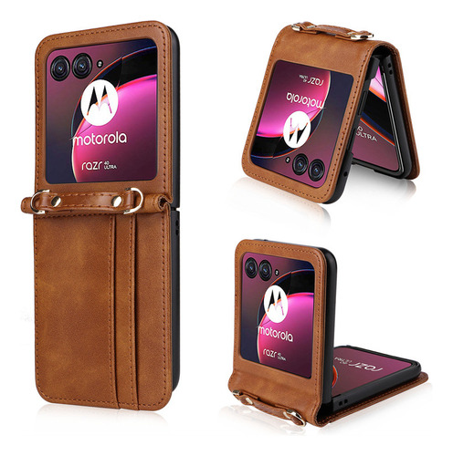 Funda De Cuero Empresarial Para Motorola Razr 40 Ultra Antis