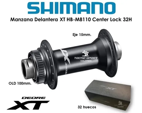 Par Manzana Shimano Xt M8110 12 Velocidades 32h Eje Pasante