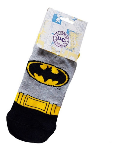Imagen 1 de 3 de Medias Soquete - Dc - Batman Cinturon