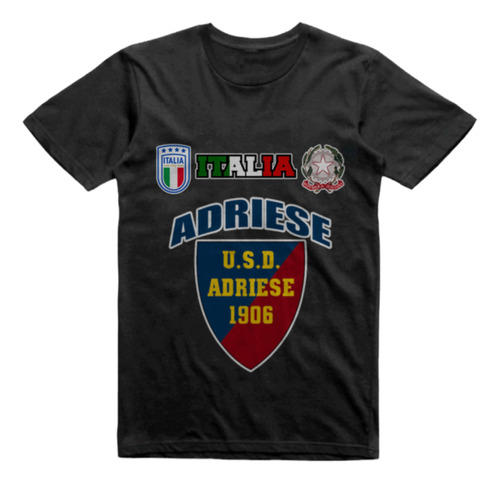 Remera Infantil Negra Unione Sportiva Adriese 1906 Italia