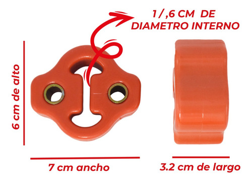 Jgo Gomas Soporte Escape Mofle Con Bujes Para Urvan