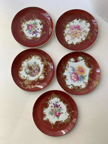 Platos Vintage De Porcelana Pparis Set De 5